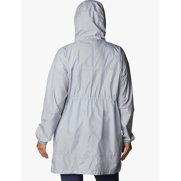 Columbia Women's Flash Challenger Long Cirrus Grey Windbreaker Large NWT - Picture 2 of 5